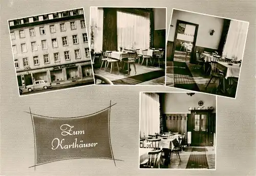 AK / Ansichtskarte 73872139 Wuerzburg_Bayern Hotel Restaurant zum Karthaeuser 