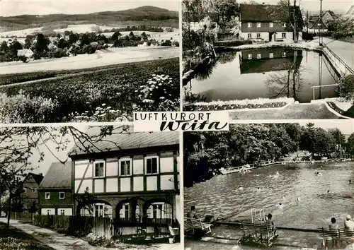 AK / Ansichtskarte  Weifa Panorama Luftkurort Teich Fachwerkhaus Freibad Weifa