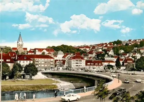 AK / Ansichtskarte  Werden_Ruhr_Essen Bruecke mit Abtei-Kirche 