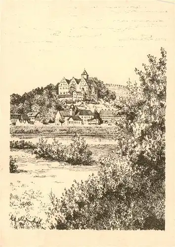 AK / Ansichtskarte  Schweinfurt Schloss Mainberg Zeichnung Schweinfurt