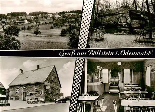 AK / Ansichtskarte  Boellstein_Brombachtal Gasthaus Zur Hoehenluft Gaststube Panroama Felsen 