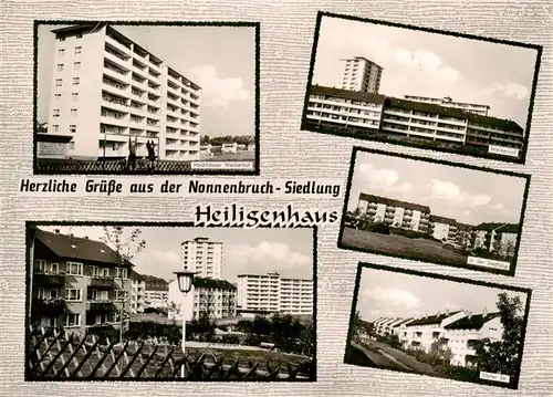 AK / Ansichtskarte 73872197 Heiligenhaus_Mettmann Nonnenbruch Siedlung Hochhaeuser Werkerhof Siedlung Tilsiter Strasse Heiligenhaus Mettmann