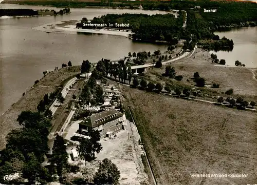 AK / Ansichtskarte  Haltern_See Panorama Suedufer Hotel Seestern Seeterrassen im Seebad Haltern See