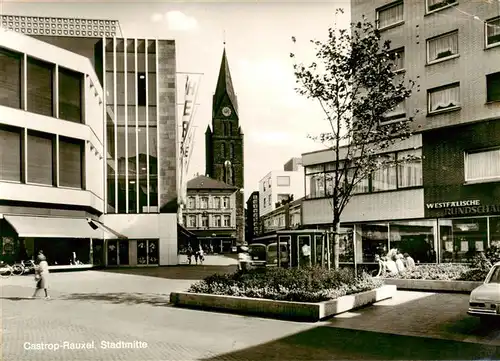 AK / Ansichtskarte  Castrop-Rauxel Stadtmitte Blick zur Kirche Castrop-Rauxel