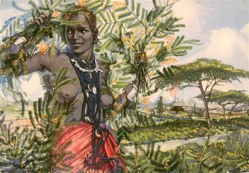 AK / Ansichtskarte  Tigrai_Tigray_aethiopien_Ethiopia Flori dell Africa Orientale Types et Scènes Kuenstlerkarte 