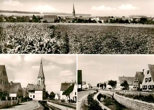 AK / Ansichtskarte  Meinheim Ortsansicht mit Kirche Meinheim