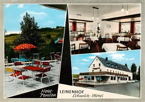AK / Ansichtskarte 73872255 Schweich_Mosel Hotel Pension Leinenhof Restaurant Terrasse Schweich Mosel