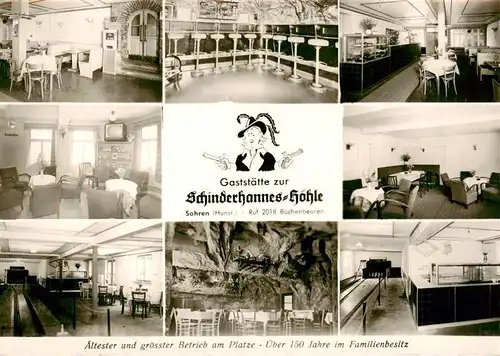 AK / Ansichtskarte 73872263 Buechenbeuren Gaststaette zur Schinderhannes-Hoehle Restaurant Kegelbahn Buechenbeuren