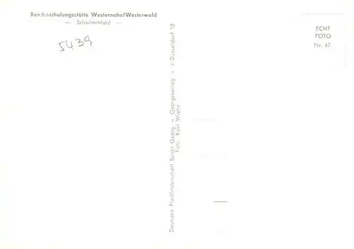 AK / Ansichtskarte 73872285 Westernohe Bundesschulungsstaette Schwimmbad Westernohe