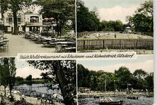 AK / Ansichtskarte  Alsdorf_Aachen Waldrestaurant Schwimmbad Kahnfahren Kinderspielplatz Alsdorf Aachen