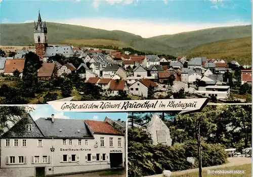 AK / Ansichtskarte 73872339 Rauenthal Panorama Gasthaus Zur Krone Bubenhaeuser Hoehe Rauenthal