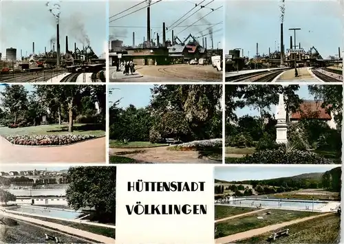 AK / Ansichtskarte  Voelklingen_Saarbruecken Huettenstadt Teilansichten Park Schwimmbad