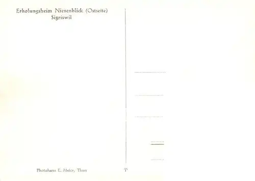 AK / Ansichtskarte  Sigriswil_BE Erholungsheim Niesenblick 