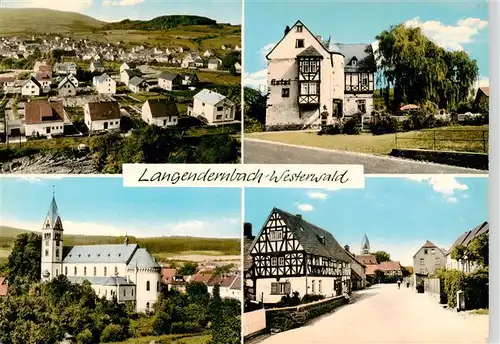 AK / Ansichtskarte 73872400 Langendernbach_Dornburg Panorama Kirche Hotel Ortspartie 