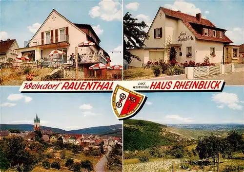 AK / Ansichtskarte  Rauenthal Panorama Weindorf Café Weinstube Haus Rheinblick Rauenthal