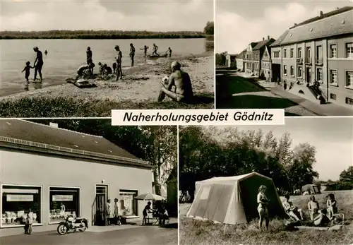AK / Ansichtskarte 73872488 Goednitz Naherholungsgebiet Goednitz-Floetzer See Konsum-Einkaufszentrum Camping Goednitz