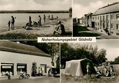 AK / Ansichtskarte  Goednitz Naherholungsgebiet Goednitz-Floetzer See Konsum-Einkaufszentrum Camping Goednitz