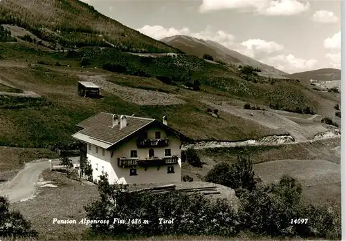 AK / Ansichtskarte  Fiss_Tirol_AT Pension Alpenrose Landschaftspanorama Alpen 