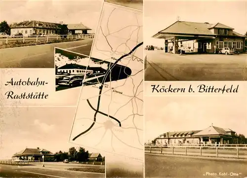 AK / Ansichtskarte  Koeckern_Bitterfeld-Wolfen Autobahn-Raststaette Autobahn Berlin-Nuernberg 