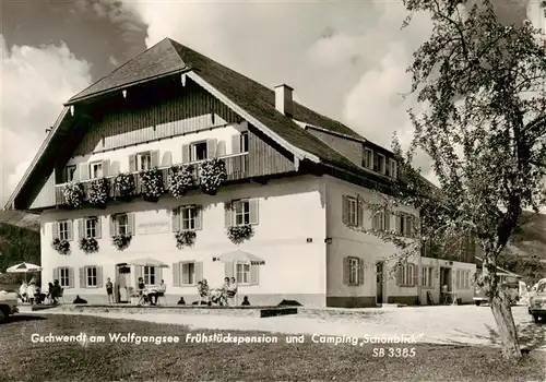 AK / Ansichtskarte  Gschwendt_Strobl_Wolfgangsee_AT Fruehstueckspension und Camping Schoenblick 