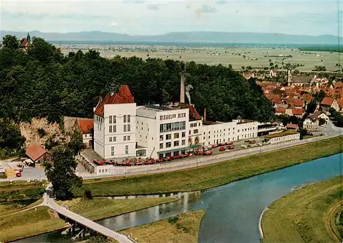 AK / Ansichtskarte  Riegel_Kaiserstuhl Brauerei Meyer und Soehne Fliegeraufnahme Riegel_Kaiserstuhl