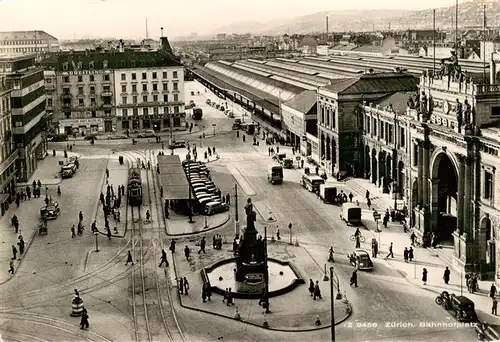 AK / Ansichtskarte  Zuerich_ZH Bahnhofplatz Zuerich_ZH