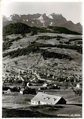 AK / Ansichtskarte  Appenzell_IR Panorama mit Saentis Appenzell IR