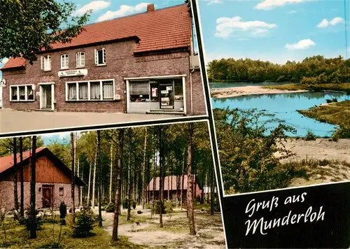 AK / Ansichtskarte 73872733 Munderloh Munderloher Gasthaus Waldpartie Teich Munderloh