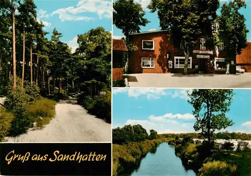 AK / Ansichtskarte 73872742 Sandhatten_Hatten Waldweg Gasthaus Panorama 