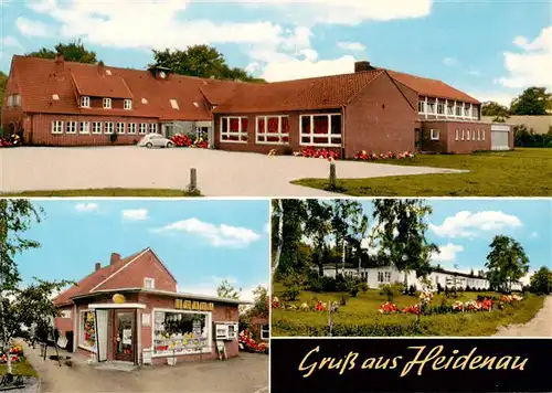 AK / Ansichtskarte  Heidenau_Nordheide_Harburg Schule Kaufhaus Panorama 