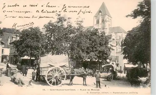 AK / Ansichtskarte  Saint-Aignan__41_Loir-et-Cher Place du Marché 