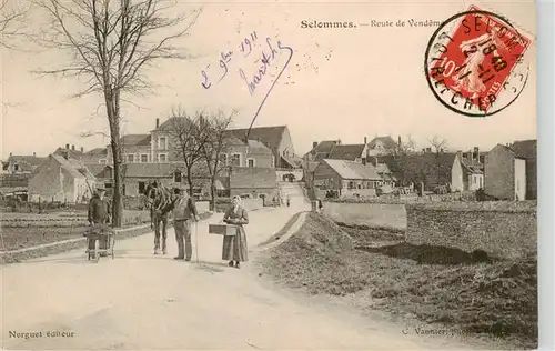 AK / Ansichtskarte  Selommes_41_Loir-et-Cher Route de Vendôme 