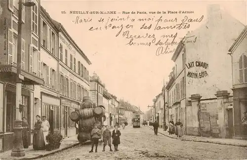 AK / Ansichtskarte  Neuilly-sur-Marne_93_Seine-Saint-Denis Rue de Paris vue de la Place d Armes 