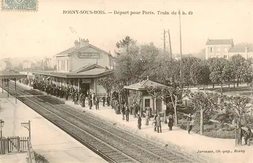 AK / Ansichtskarte  Rosny-sous-Bois_93_Seine-Saint-Denis Départ pour Paris Train de 6 h. 49 