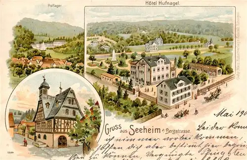 AK / Ansichtskarte 73872957 Seeheim-Jugenheim_Bergstrasse Hotel Hufnagel Hoflager  