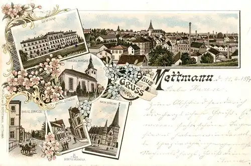 AK / Ansichtskarte  Mettmann Seminar Ev Kirche Breite Strasse Mittelstrasse Kath Kirche Mettmann