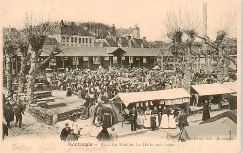 AK / Ansichtskarte  Montargis_45_Loiret Place du Marche La Halle aux veaux 