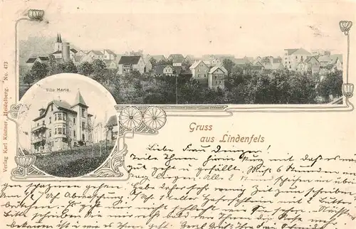 AK / Ansichtskarte 73872980 Lindenfels_Odenwald Villa Maria Panorama Lindenfels Odenwald