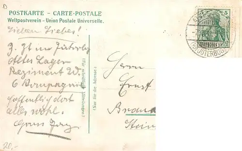 AK / Ansichtskarte  Jueterbog Schiessplatz Neues Lager Unteroffiziers Casino Altes Lager Kaiserstrasse Jueterbog