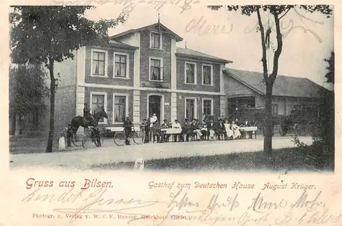 AK / Ansichtskarte 73872994 Bilsen_Schleswig-Holstein Gasthof zum Deutschen Haus August Krueger 