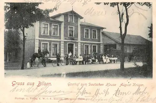 AK / Ansichtskarte  Bilsen_Schleswig-Holstein Gasthof zum Deutschen Haus August Krueger 