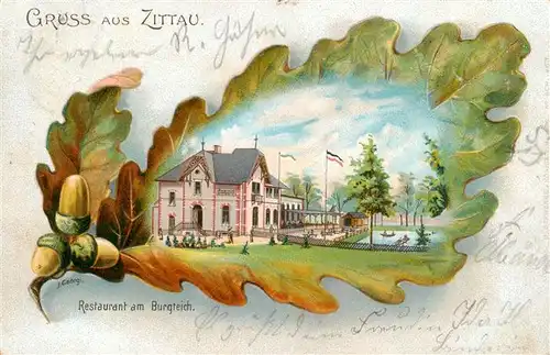 AK / Ansichtskarte  Zittau Restaurant am Burgteich Zittau