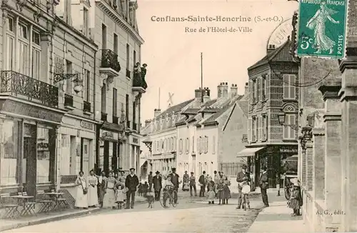 AK / Ansichtskarte  Conflans-Sainte-Honorine Rue de lHotel de Ville Conflans-Sainte-Honorine
