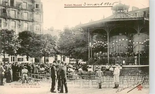 AK / Ansichtskarte  Saint-Mande_94_Val-de-Marne Place de la Mairie a lheuvre de la Musique 