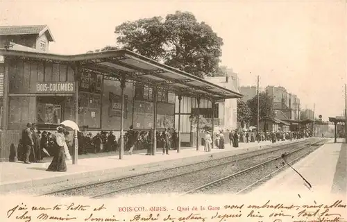 AK / Ansichtskarte  Bois-Colombes_92_Hauts-de-Seine Quai de la Gare 