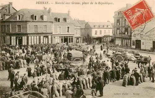 AK / Ansichtskarte  Bernay_27_Eure Marche aux Grains place de la Republique 