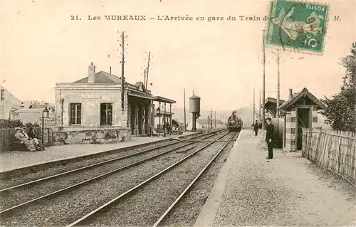 AK / Ansichtskarte  Les_Mureaux_78_Yvelines Arrivee en gare du Train de la Gare 