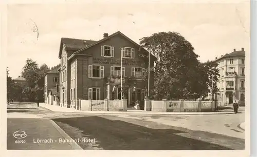 AK / Ansichtskarte  Loerrach Bahnhof Hotel Loerrach