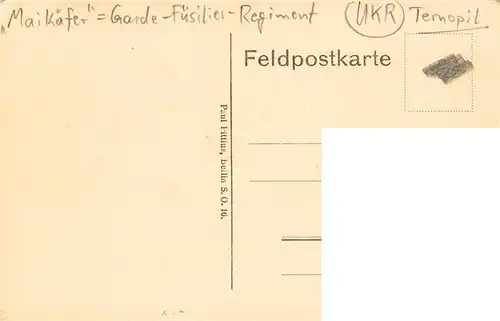 AK / Ansichtskarte  Ternopil_UA Regiments Stabs Quartier und Denkmal der Maikaefer Feldpost 