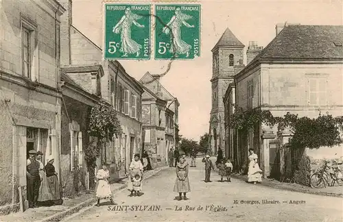 AK / Ansichtskarte  Saint-Sylvain_Seine-Maritime La Rue de l'Eglise Saint-Sylvain